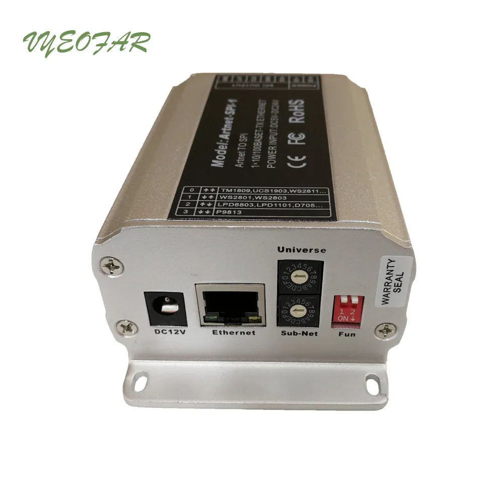 Artnet-SPI-1 DC5-24V вход; SPI(ttl) выход цифрового сигнала Artnet в SPI конвертер 2801,6803, 1804,2811, 1903 ICs и т. Д