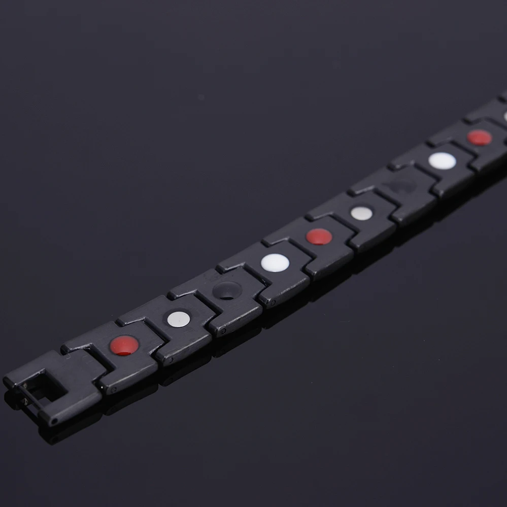 Браслет Мужской Магнитный из нержавеющей стали черный ювелирный изделие для