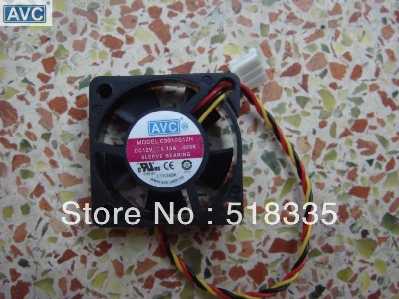 Для AVC C3010S12H 30*30*10 мм 3*3 см 3010 бесшумный вентилятор охлаждения 12В 3 | Компьютеры и