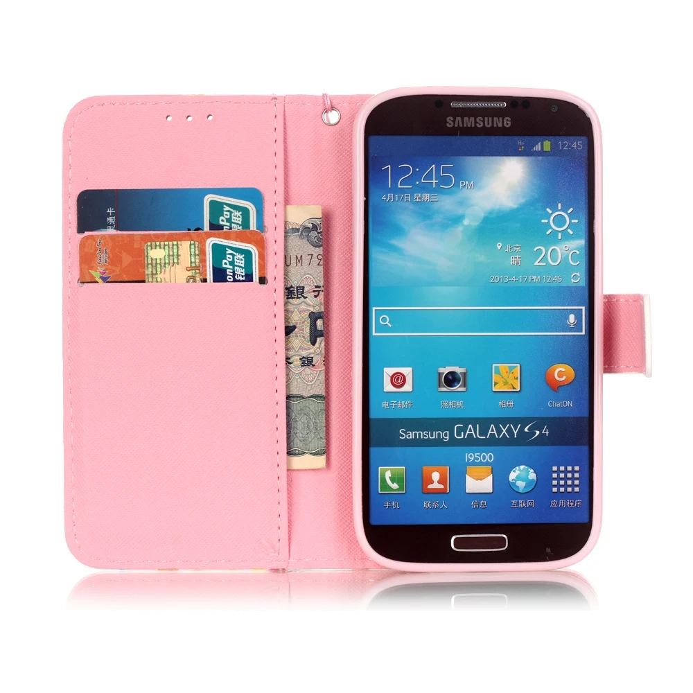 Чехол книжка с 3d рисунком для Samsung Galaxy S4 S 4 GalaxyS4 I9505 I9506 I9500 GT чехол телефона кожаный