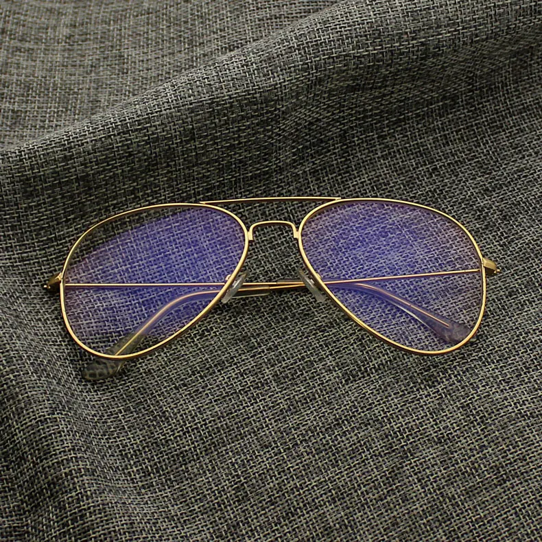 Women Men Transparent Spectacles Computer Glasses Fashion Anti Blue Ray Clear Lens Metal Frame Eyeglasses Oculos De Grau Female