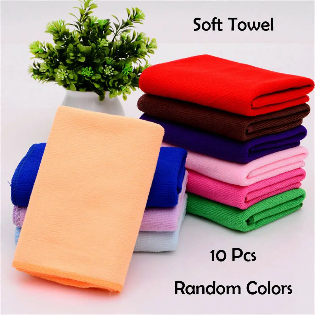 

2019 Brand New 10 Pcs Multipurpose Durable Soft Fiber Cotton Face Hand Cloth Towels Washcloths Home Textile Hot