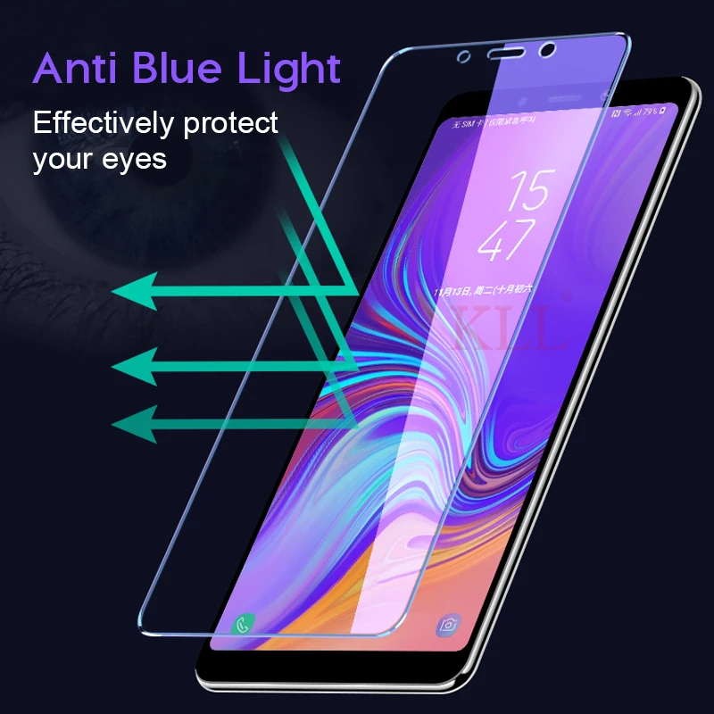 9H полное покрытие анти синий свет закаленное стекло для Samsung Galaxy A9 2018 A8 Star A9s A8s A6s C8