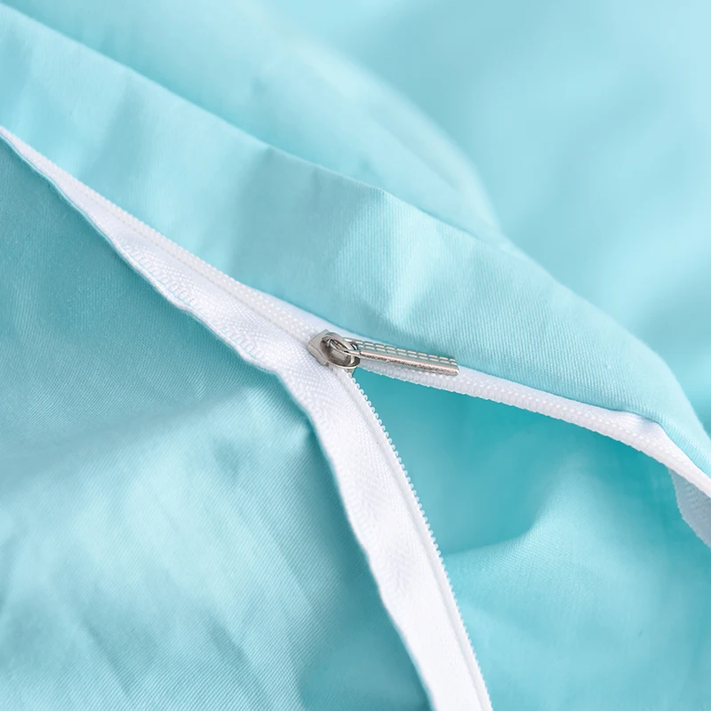 Современный стиль Aqua Blue сплошной цвет 1 шт. пододеяльник из 100% хлопка завод и