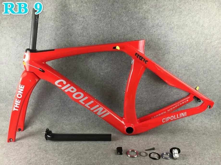 24 цвета труба из углеродистого волокна 3 K 1 K T1000 дороги углерода рама Cipollini rb1k одной велосипедные рамы из углеродного волокна супер сильный набор v-образный номерю или прямое Крепление - Цвет: RB 9