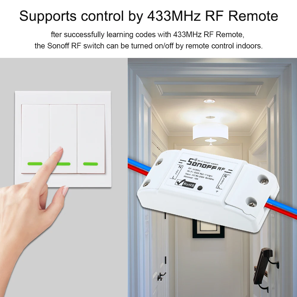 3 шт. беспроводной переключатель SONOFF с таймером 433 МГц для Alexa/Google Home|Пульты ДУ| |
