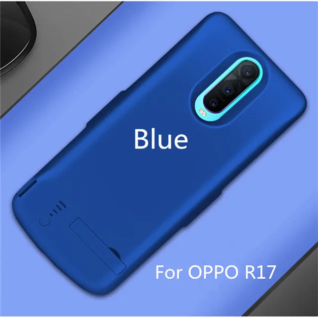 Blue For OPPO R17 5000 мАч модный переносной заряжающий чехол для OPPO R17 Pro задняя батарея Чехлы для OPPO R17 мобильный телефон зарядное устройство Move power Shell - Цвет: Blue For OPPO R17