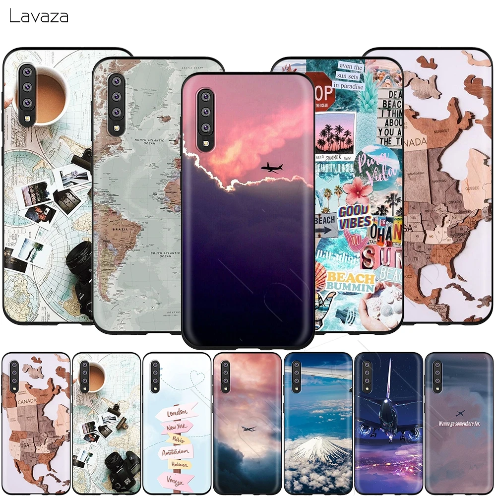 Lavaza Дорожная карта мира самолет планы чехол для Samsung Galaxy Note 10 плюс A10 A30 A40 A50 A70 M20 A20