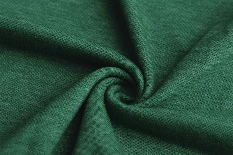 Зеленая Женская хлопковая Футболка с О образным вырезом однотонные свободные 2018