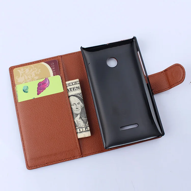 9 color Litchi pattern PU Leather Case For Microsoft Nokia Lumia 435 Flip Protective Phone Shell Back Cover |