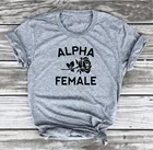 Женская футболка Alpha, независимая, женская, графическая, женская мода, лозунг, роза, эстетическая, хлопковая, повседневная, винтажные Топы в готическом стиле