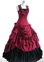 lolita gothic victorian halter pleated jumpsuit court dress evening dress custom