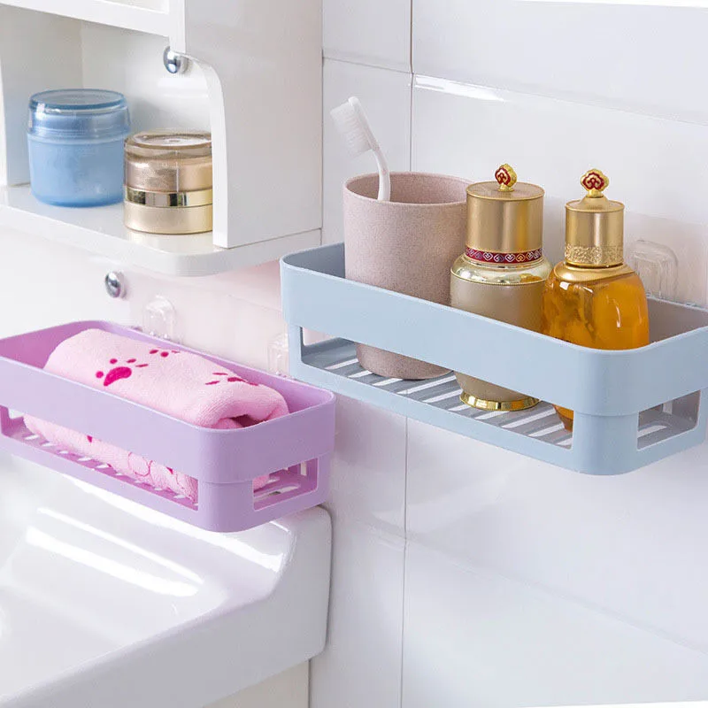 Пластик настенный Тип для хранения в ванной на кухне стеллаж органайзер душа