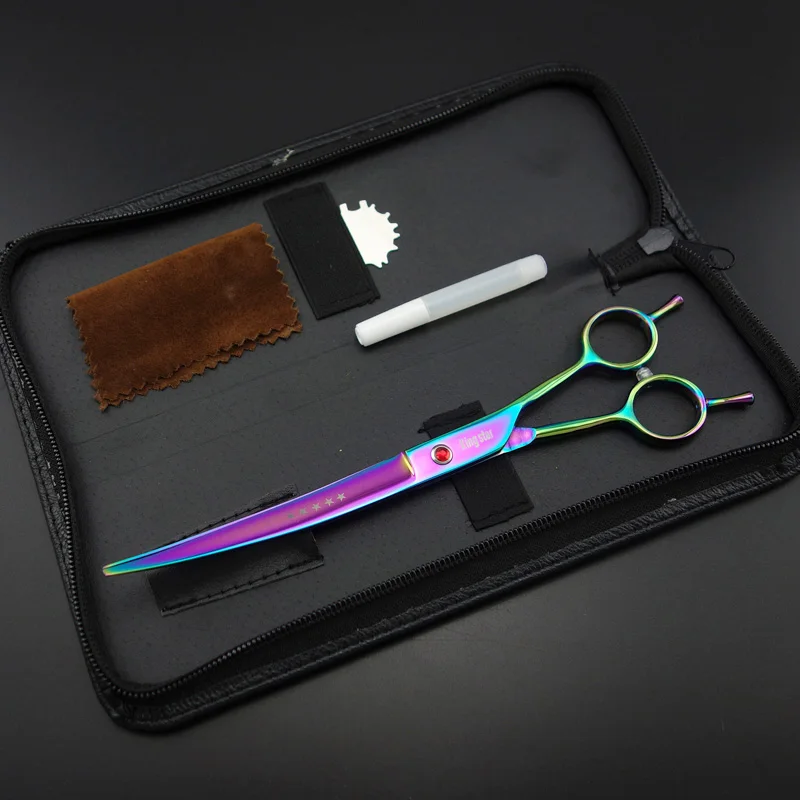 8 дюймовые профессиональные ножницы для домашних животных изогнутые собак уход