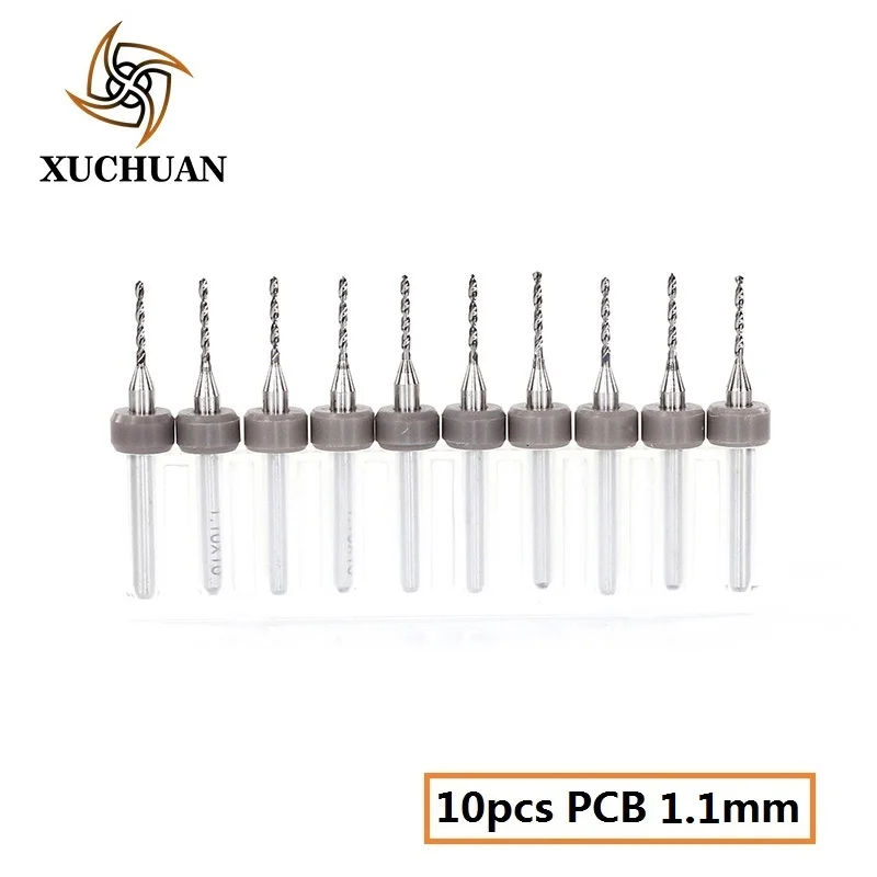 PCB1.1 10PCS 10 шт 0,6-1,5 мм микро PCB сверло для бурения печатной платы спиральное сверло твердосплавное PCB сверло набор - Цвет: PCB1.1 10PCS