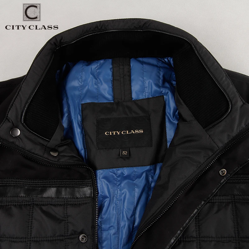 CITY CLASS New mens classic coats jackets casual slim fit sewing cotton-padding quilted stand collar warm autumn jacket 15800 | Мужская