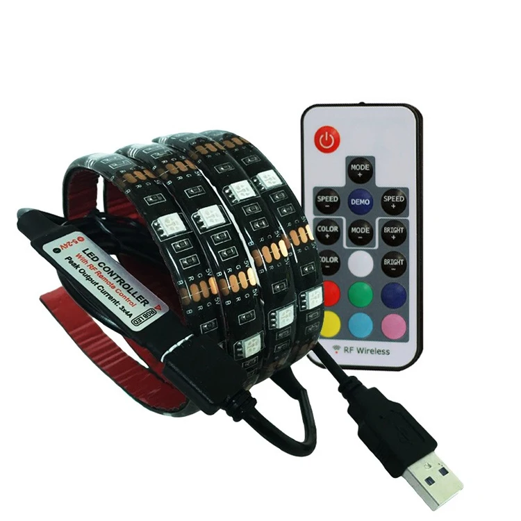 Бесплатная доставка, USB 5 В, светодиодный ТВ, компьютерный фон, декоративное освещение, 1 метр светодиодный ная лента с 5050 светодиодами s