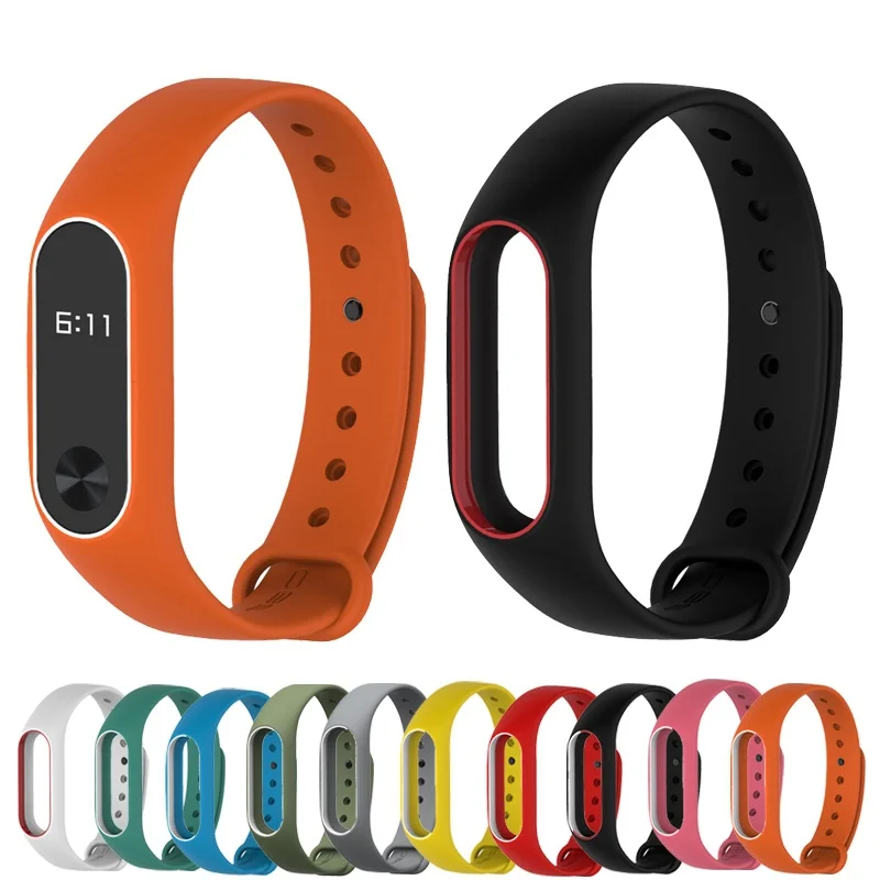 Wirst Strap For Xiaomi Miband 2 Exchangable Colorful Silicone Bracelet MiBand Smartband Belt Straps Smart Accessories | Электроника