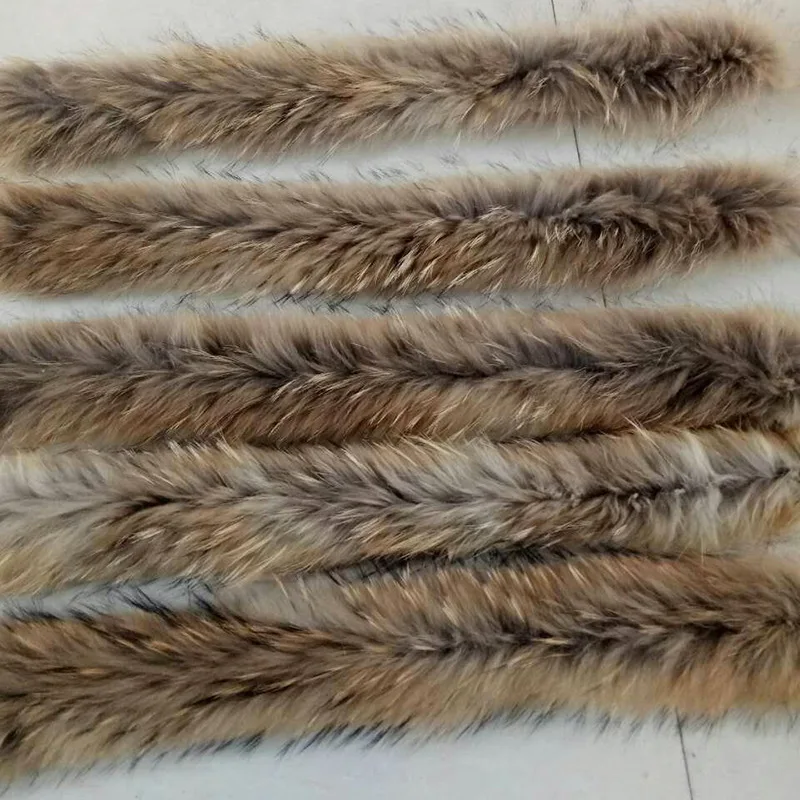 Женский шарф с воротником из 100% натурального меха енота зимний капюшоном теплый