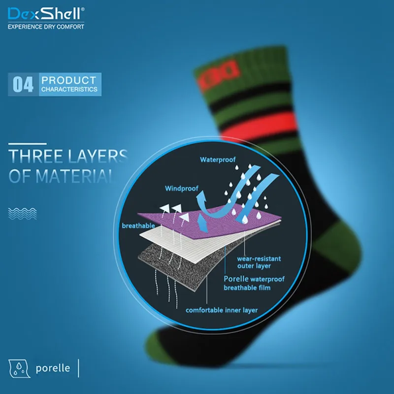 Носки Dexshell дышащие мужские носки унисекс цвет в ассортименте 1 пара |