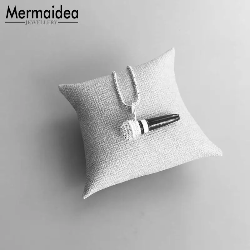 Подвеска с микрофоном из серебра 2020 пробы модные ювелирные изделия стильная
