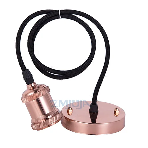 Rose Gold Лидер продаж зеленоватые Винтаж E26 E27Lamp держателем в стиле ретро подвесной светильник в розетку свет винт гнездо основание светильника 6 цветов - Цвет корпуса: Rose Gold