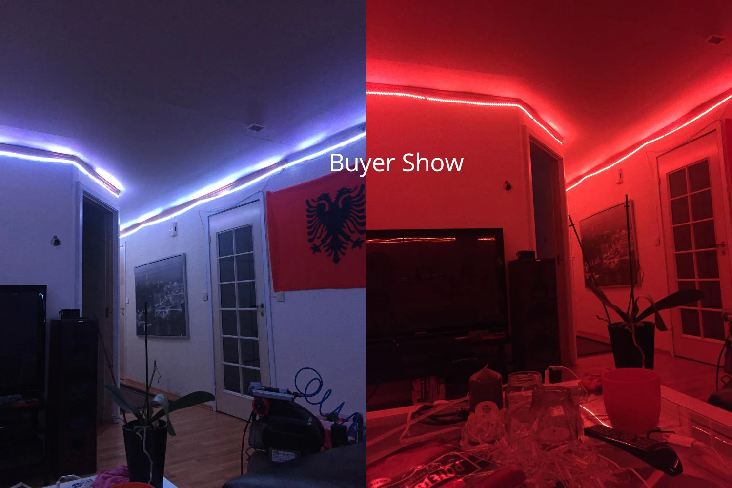 RF дистанционный контроллер RGB светодиодный полосы 220 В Красочный светодиодный лента Водонепроницаемый светодиодный полосы света SMD5050 лента для домашнего украшения