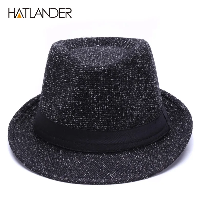 Шляпа от солнца HATLANDER для мужчин и женщин модная льняная Федора кепка в стиле джаз