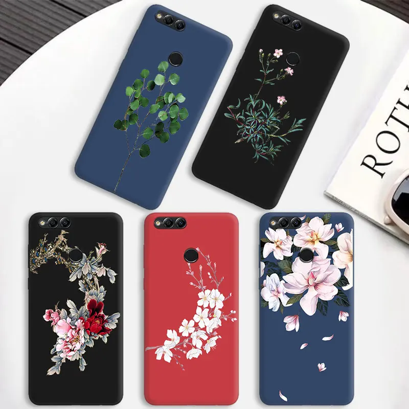 Чехол для телефона huawei Honor 6X 7C 7X 8C 8X TPU Fundas Para Coque для Honor 7A Pro 9 Lite черный матовый чехол
