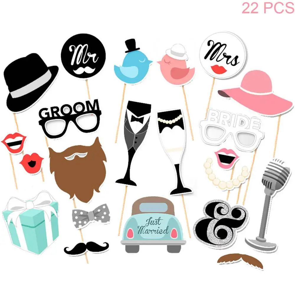MR MRS 22pcs Обруч для невесты, свадебный душ, Декор, тату, украшение для свадьбы, деревенские свадебные аксессуары, вечерние украшения - Цвет: MR MRS 22pcs