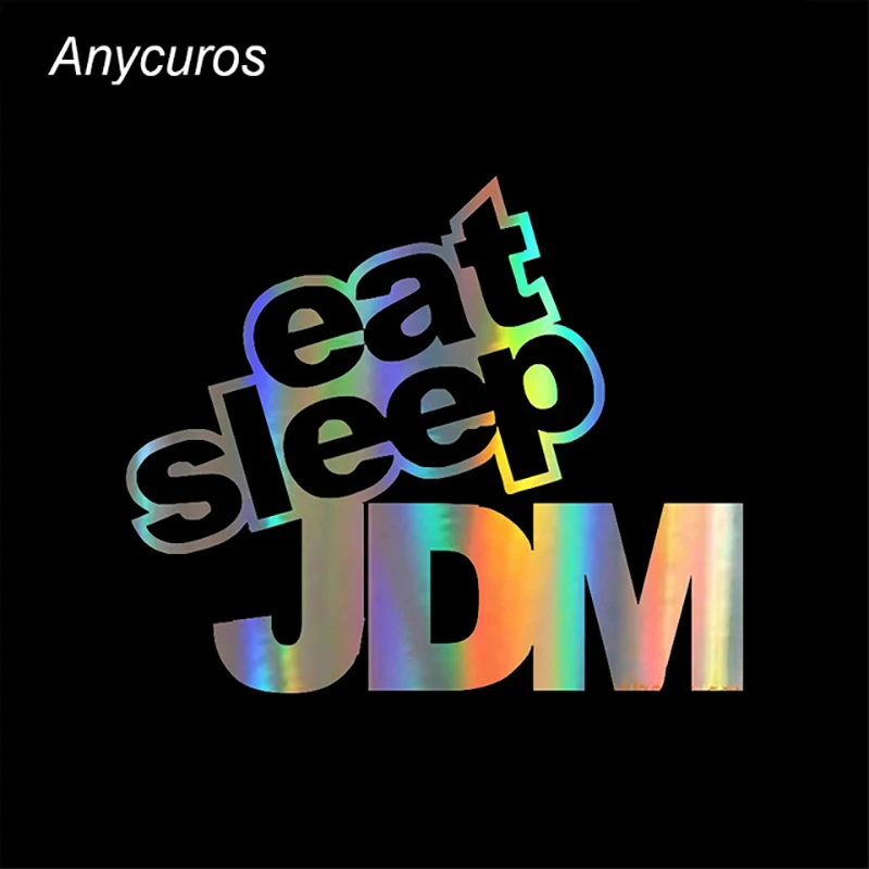 Anycuros EAT SLEEP JDM Забавный юмористический стикер для автомобиля Наклейка мотоцикла