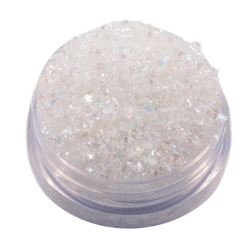 Transparent Оптовые цены 450 г/пакет сломанной Стекло Стразы для ногтей камни 3D Mix Nail Art горный хрусталь украшения камни - Цвет: Transparent