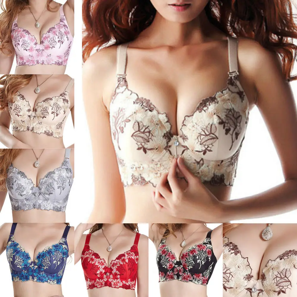 

Sexy Lingerie WOMENS BRA Female Underwear Small Breast Push Up Bra Minimizer Deep Thick Padded Bra 32-40ABCD Bralette Intimates