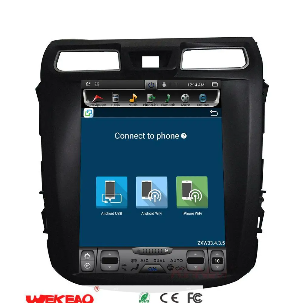 Wekeao 12 1 дюймов вертикальный экран gps навигации DVD плеер для Nissan Teana 2013 2016 WI FI android 6 0