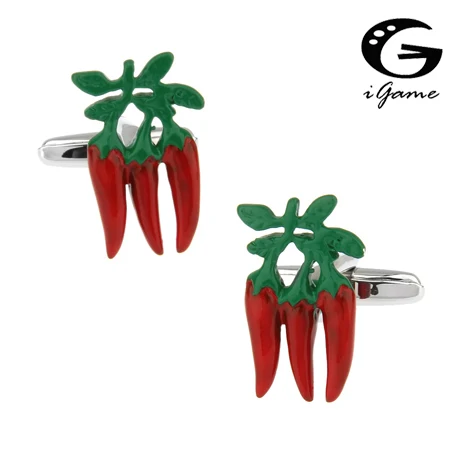 Запонки iGame Chilli качественный латунный материал красный цвет новый дизайн Capsicum