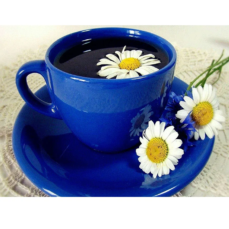 5D DIY Orchid teacup Diamond Painting Square Full Stick drill Needlework Flower Embroidery 3D Cross Stitch Home Mosaic Decor | Дом и сад