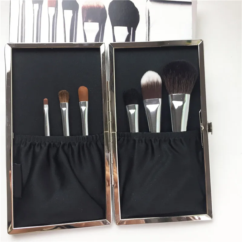 Bd beauty, металлическая ручка, 6 кистей для путешествий, набор кистей-высокое качество, на ходу, набор кистей для лица и глаз-косметические инструменты для смешивания макияжа