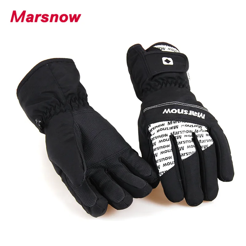 2017 Marsnow супер теплый Для мужчин женщин Лыжный Спорт Перчатки Водонепроницаемый
