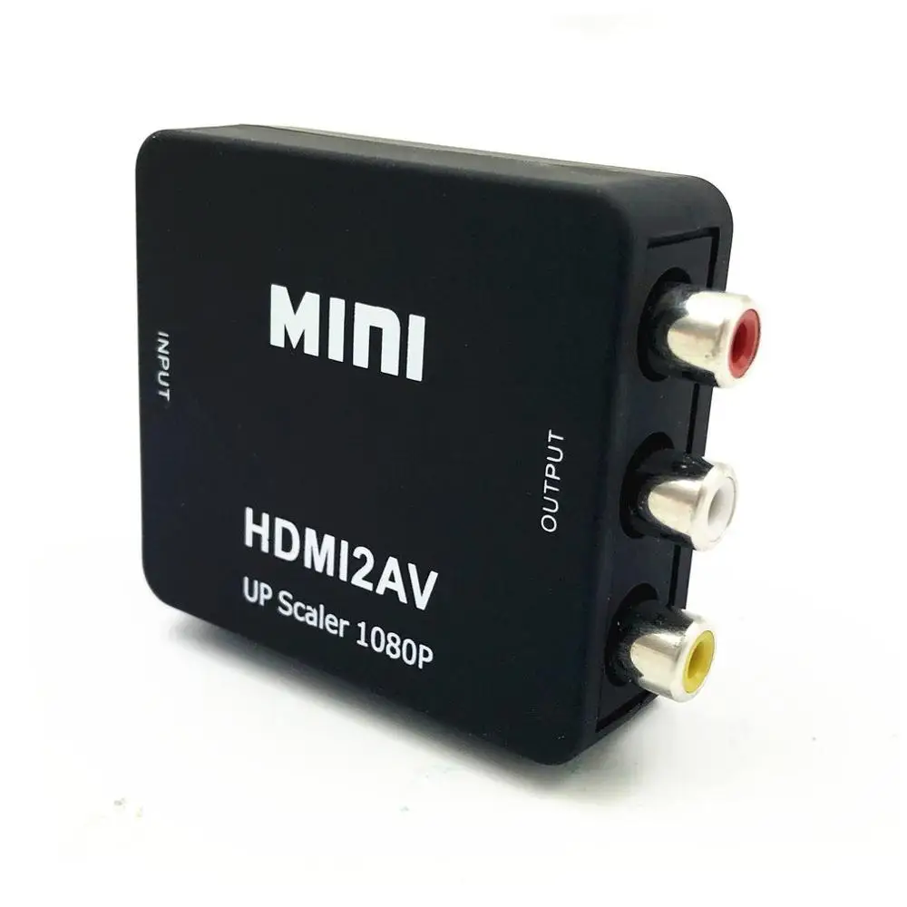 1080P HDMI Mini VGA к RCA AV композитный адаптер конвертер с 3 5 мм аудио VGA2AV / CVBS + ПК HDTV