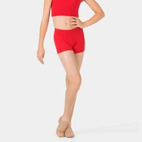 icostumes girls gymnastic mid waisted red shorts dance for dancewear lycra spandex dance booty shorts toddler workout shorts
