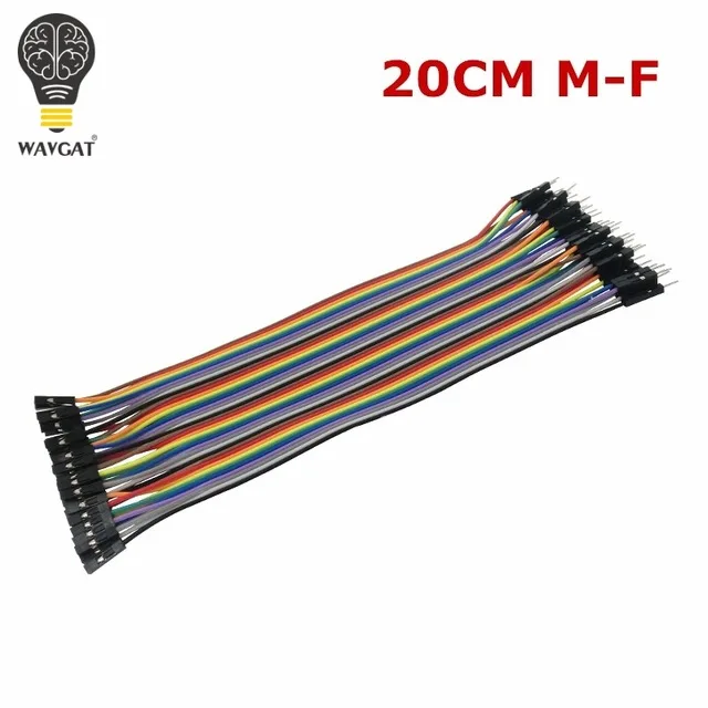 FM20CM WAVGAT Dupont line 120 шт. 20 см мужской+ мужской женский и Женский Соединительный провод Dupont кабель для Arduino - Цвет: FM20CM
