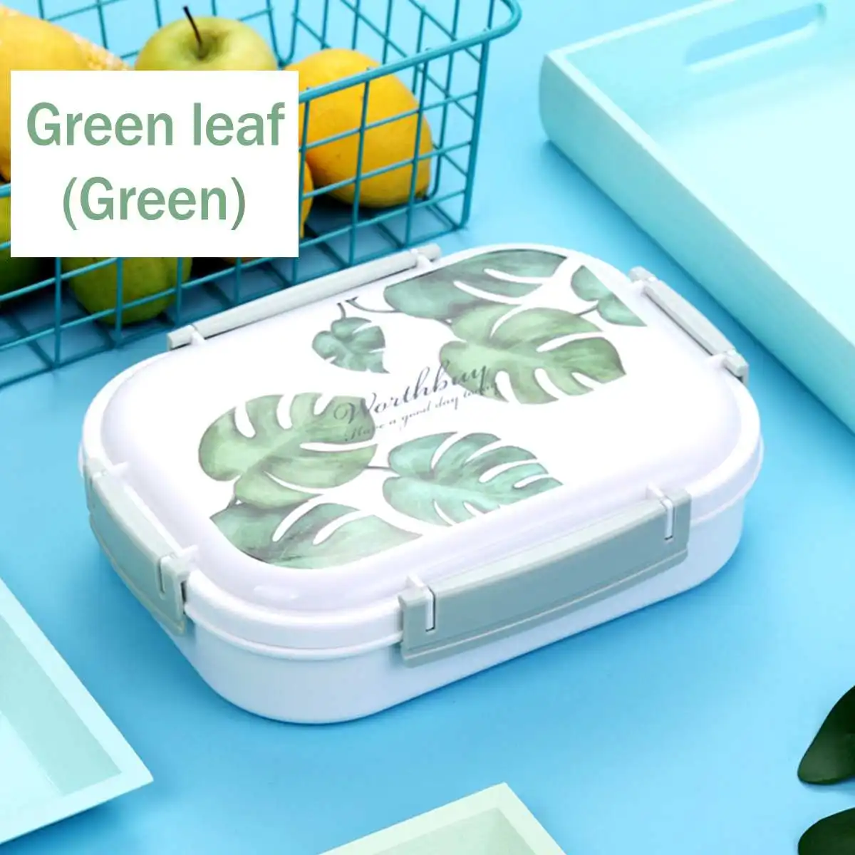 Green 4 Grid Зеленый левый милый олень шаблон коробка 304 нержавеющая сталь Ланч-бокс для детей школы еда теплый контейнер Bento Box - Цвет: Green 4 Grid
