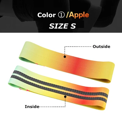 COLOR 1-S Эспандеры для йоги, анти-скольжение, расширенная Резиновая лента для упражнений, плетеная эластичная лента, Эспандер для подъема бедер - Цвет: COLOR 1-S