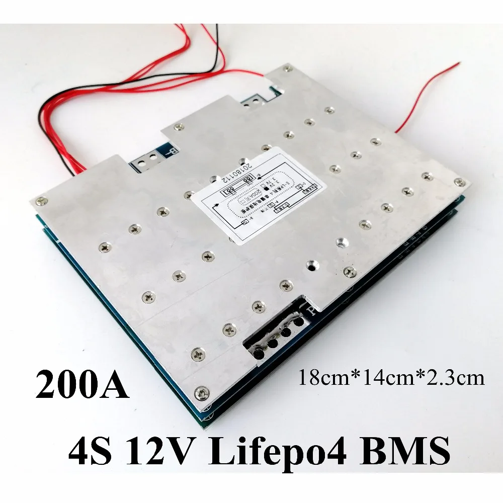 GTK 4S 200A Lifepo4 BMS Защитная плата pcb для 12v 14 6 V lifepo4 аккумуляторного блока солнечной