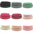 10 ярдов, 58 Золотая фольга в горошек, эластичная Складная лента с принтом, эластичная лента для волос, товары для шитья