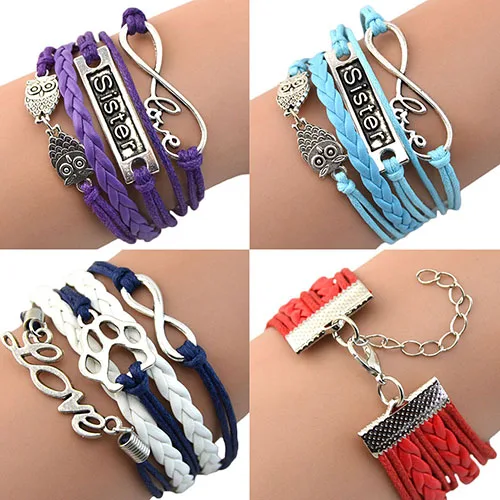 Женский браслет коса Bluelans с принтом Щенячий патруль и надписью Love|charm bracelet|bracelet