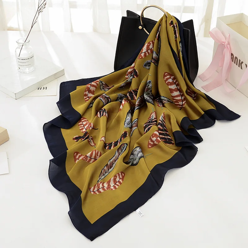 2018 роскошный брендовый женский шарф из сатина и шелка квадратные шарфы