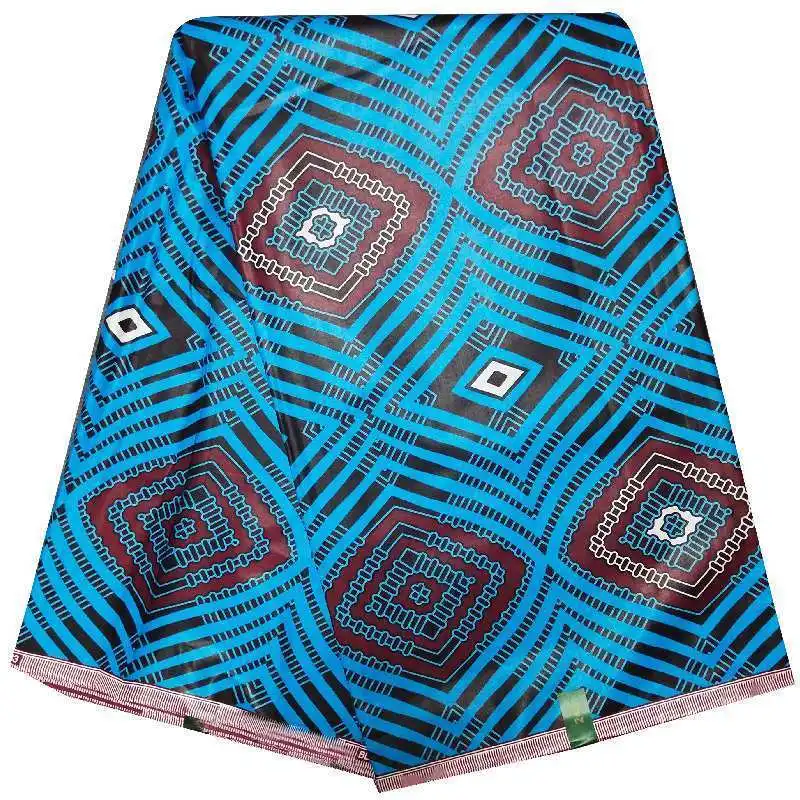 Синяя анкарская Женская Высококачественная хлопковая восковая печать настоящая