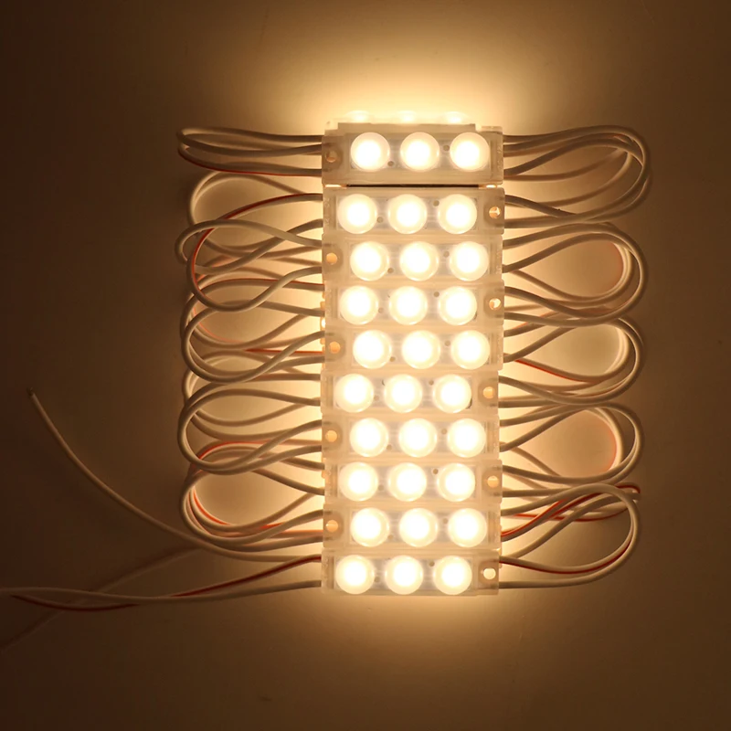 SZYOUMY светодиодный мини-модуль 2835 SMD Водонепроницаемый 3 светодиодный Инжекционный объектив СВЕТОДИОДНЫЙ знак рекламы подсветка DC12V для макияжа зеркало