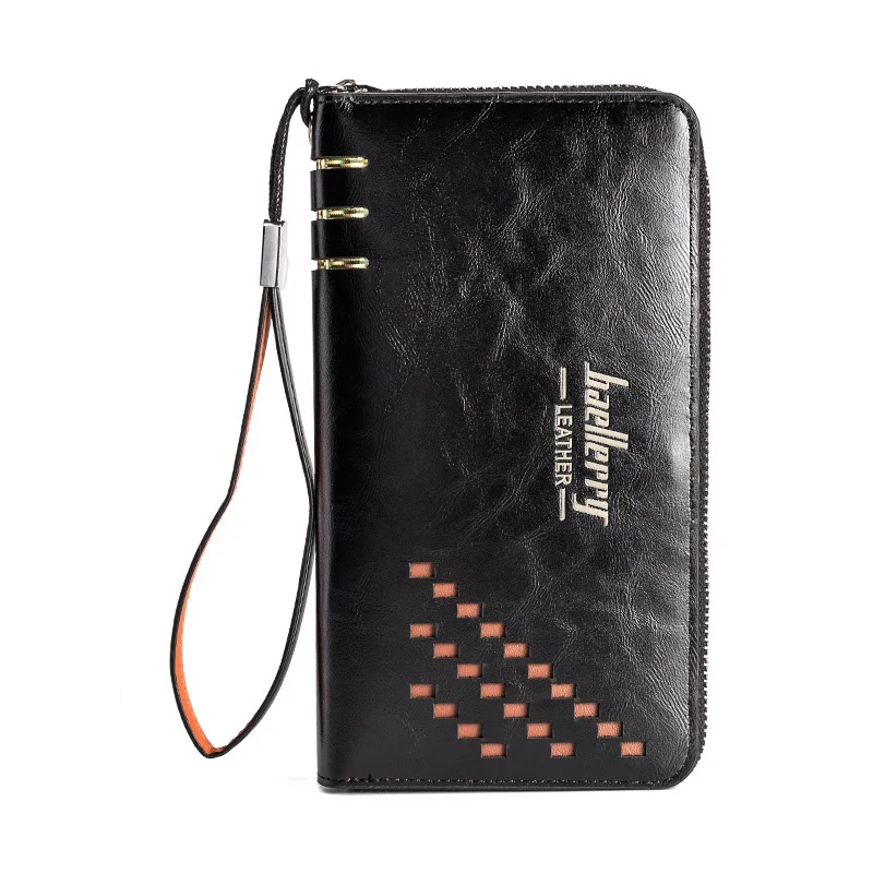 Baellerry Men Clutch Wallets with Wrist Band Brand Designer Card Photo Holder Money Purse for Male Coin Pocket Long Wallet Man | Багаж и